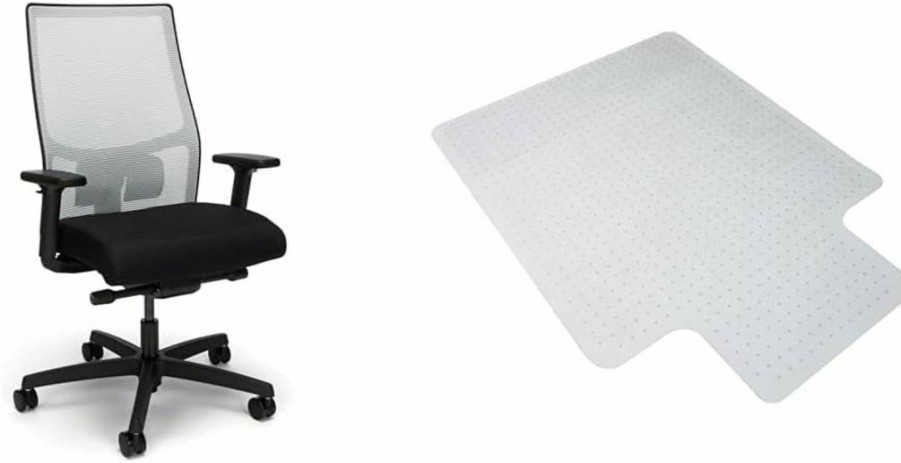 HON Ignition 2.0 Ergonomic Office Chair with Lumbar Support, Synchro-Tilt Recline, Breathable Mesh Back, Adjustable Height - Blue