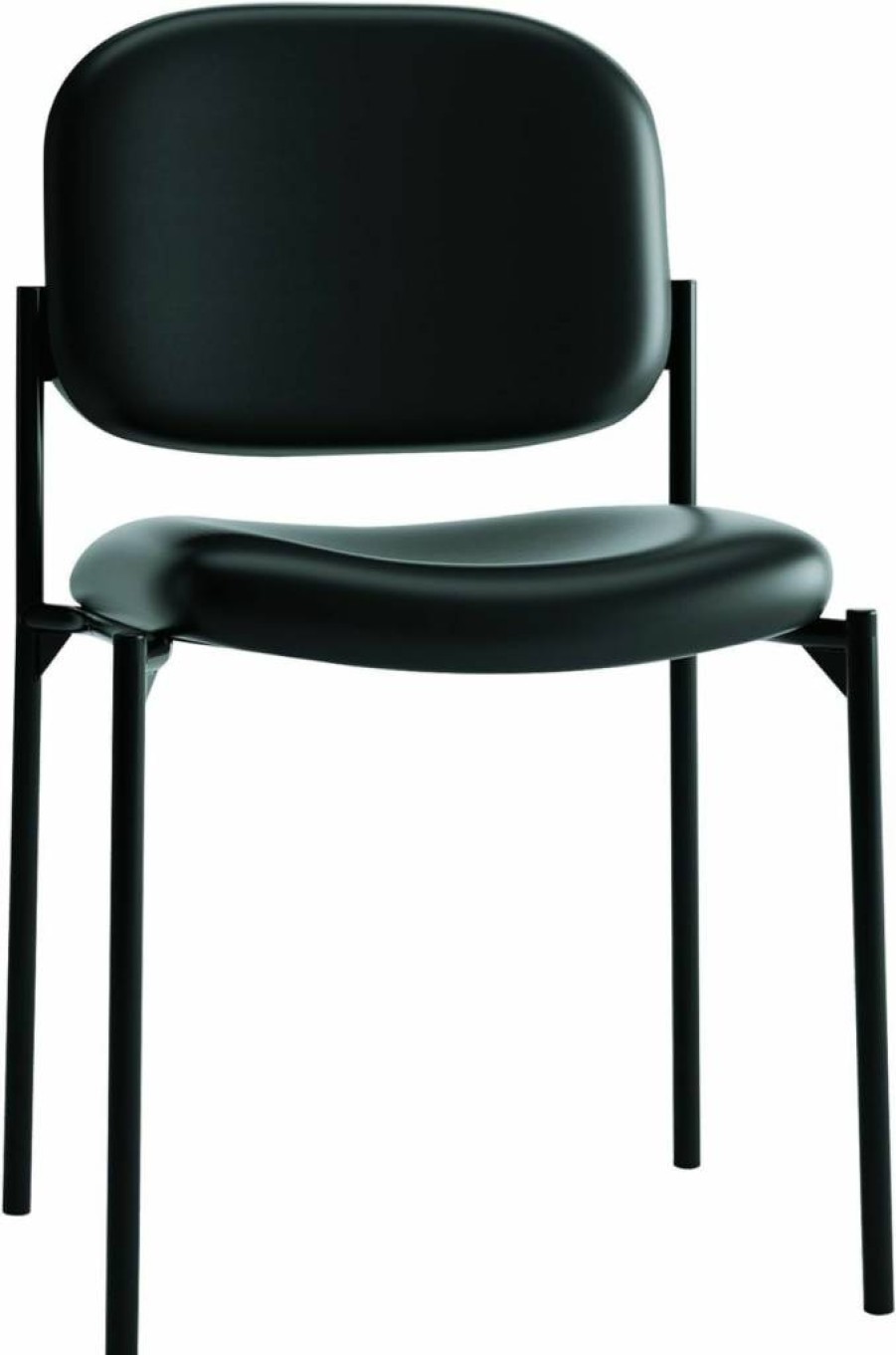 HON Scatter Guest Chair - Navy Fabric Stackable Armless Lobby Seating for Office & Waiting Areas