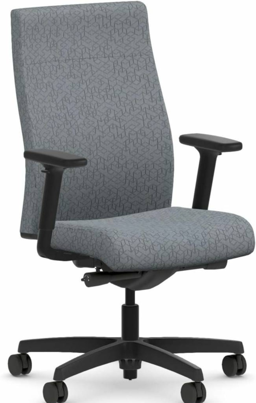 HON Ignition 2.0 Ergonomic Office Chair with Adjustable Arms, Synchro-Tilt Recline & Grey Fabric Upholstery
